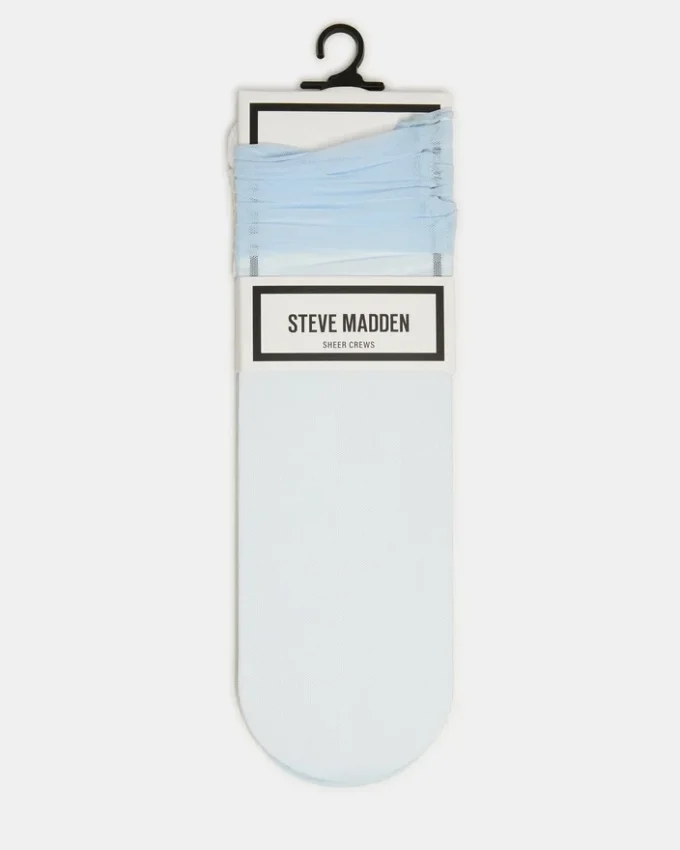 2-pak Sofia ensfarvede mesh-strømper, lyseblå 2-pak Sofia ensfarvede mesh-strømper, lyseblå