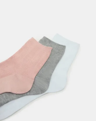3-pak ankelstrømper