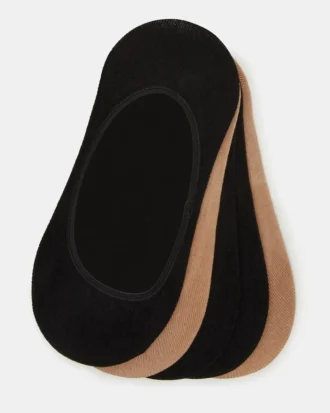 5-pak ensfarvede mikrofiber-indersokker