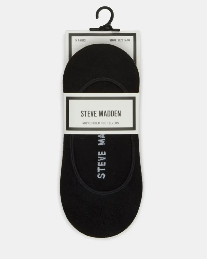 5-pak ensfarvede mikrofiber-indersokker