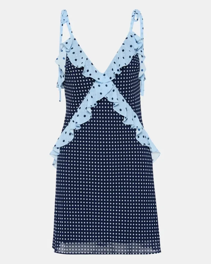 Adalina minikjole i vintage navy