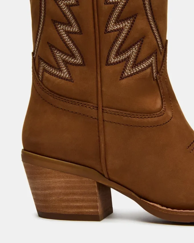 Albany Stitch Cognac Suede