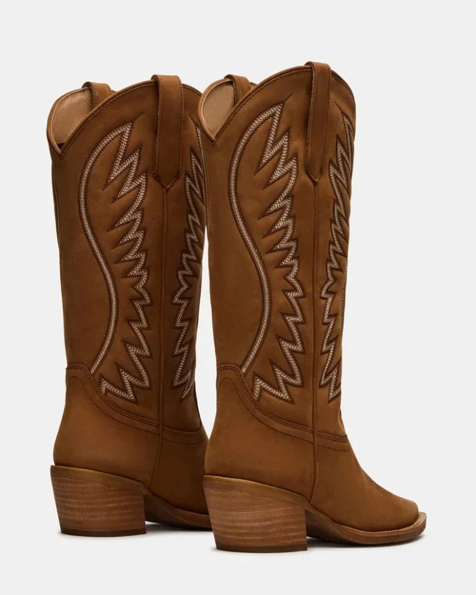 Albany Stitch Cognac Suede