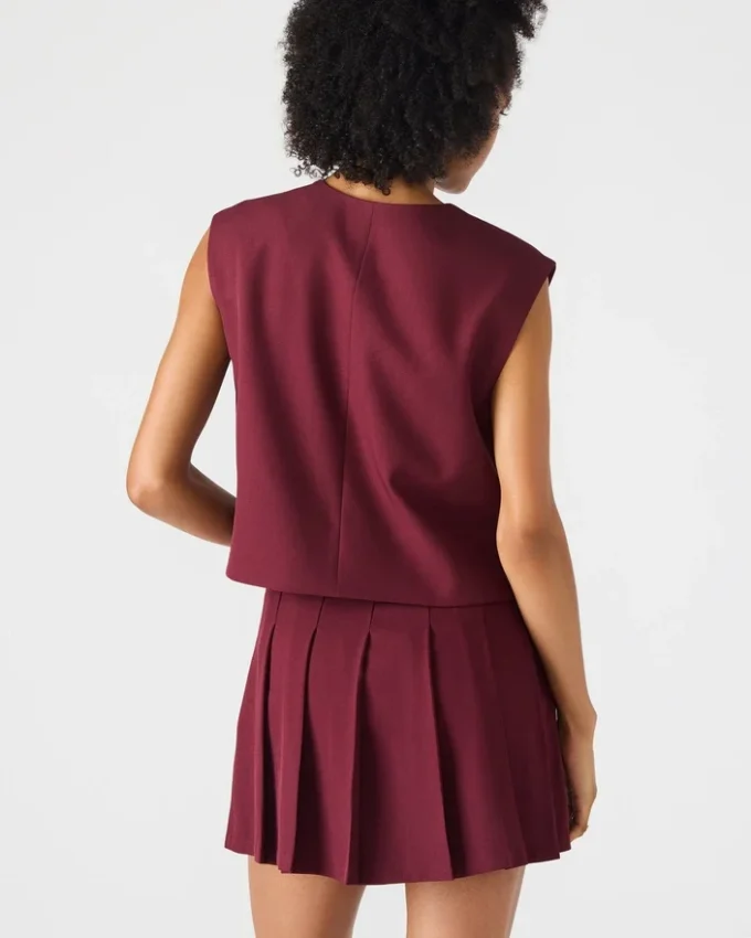 Alessa-top i vinrød