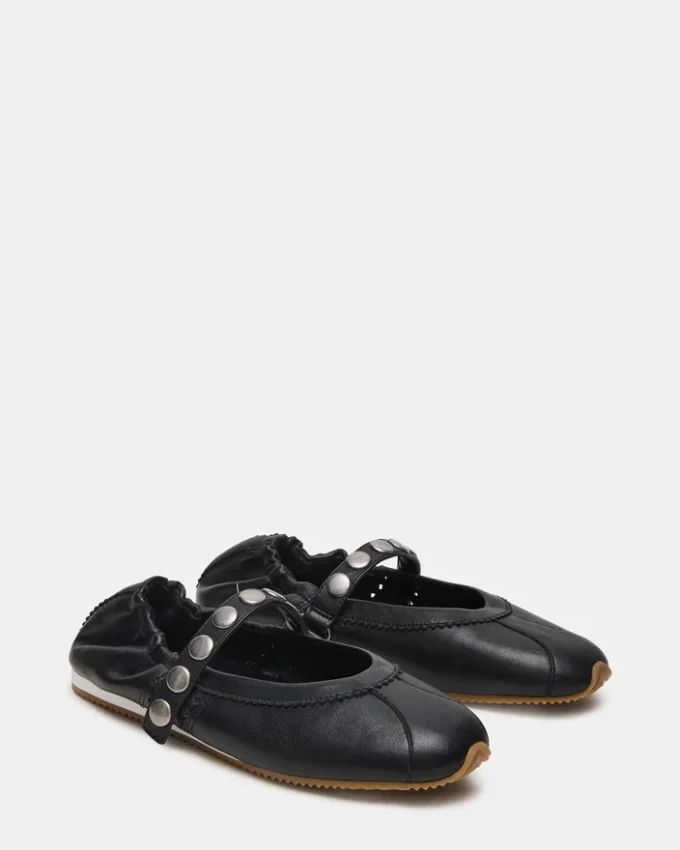 Anaya sort læder med nitter