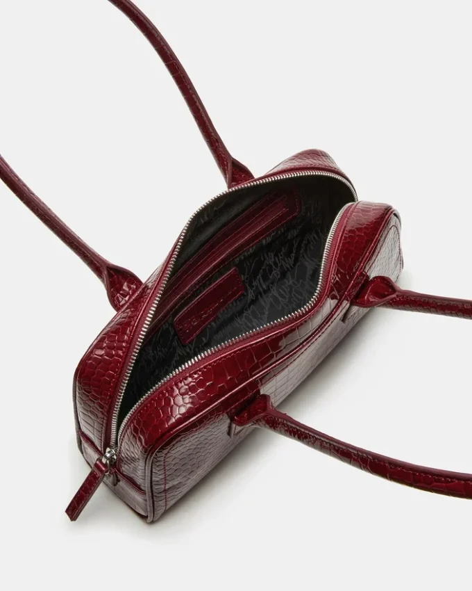 Anise-taske i rødt krokodilleskind
