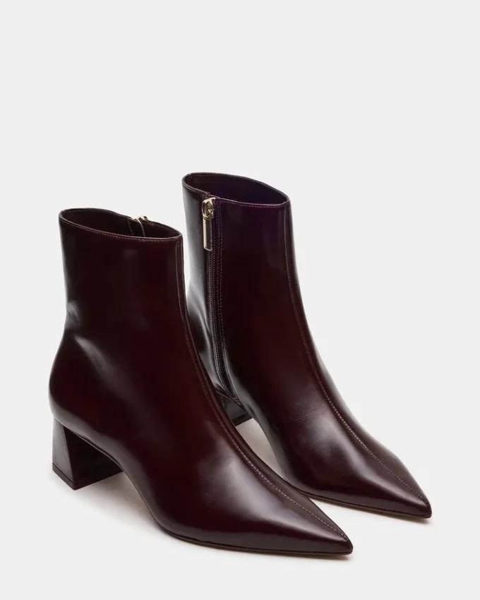 Ashli vinrødt læder