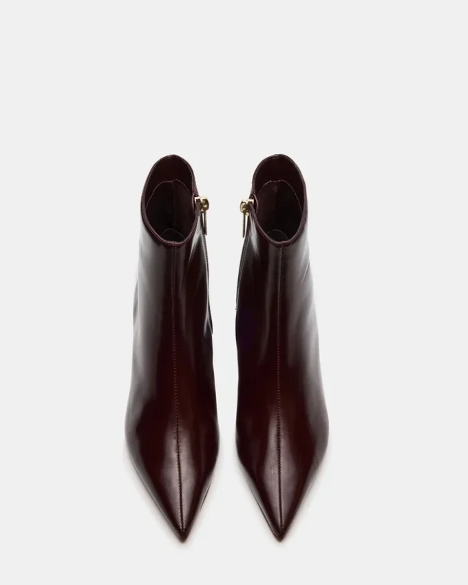 Ashli vinrødt læder