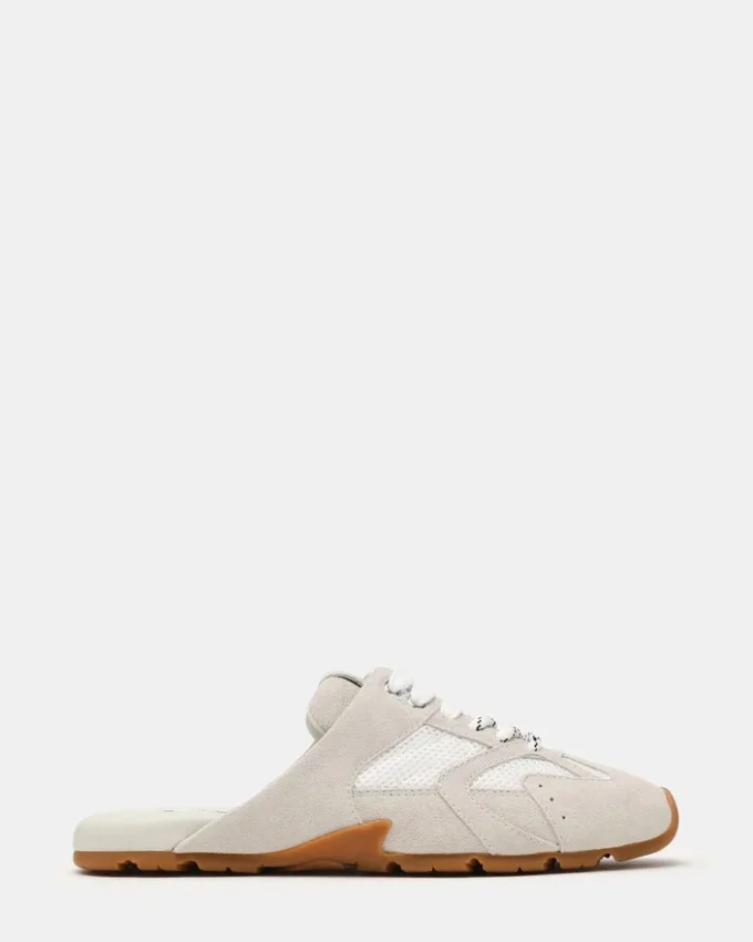 Aziel Mule hvid ruskind