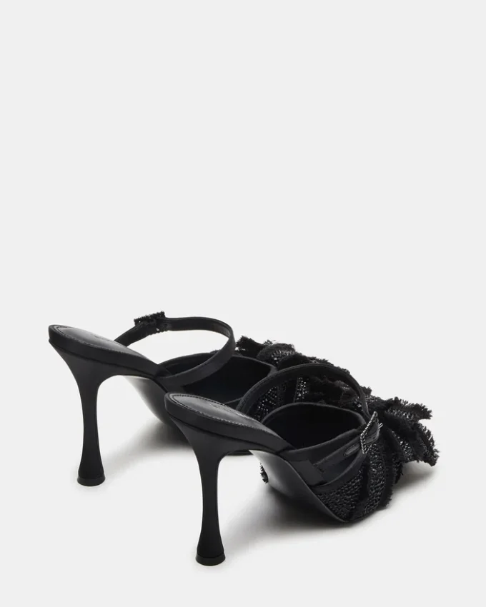 Baylin sort satin med rhinestones Baylin sort satin med rhinestones