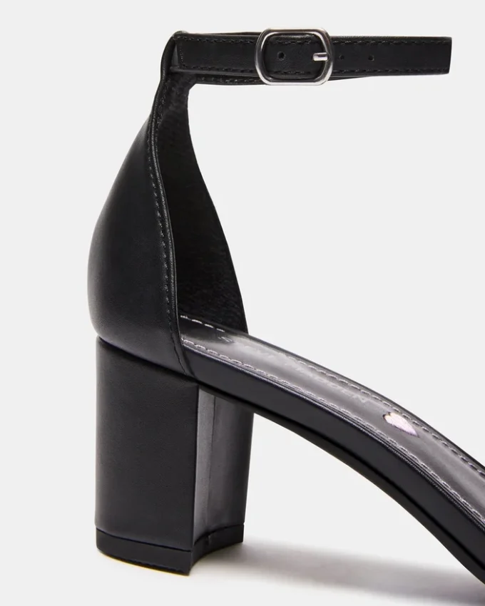 Børnesandaler Carrson, sort, glat