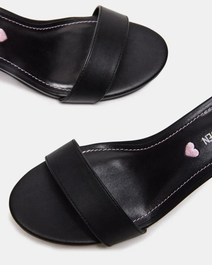 Børnesandaler Carrson, sort, glat