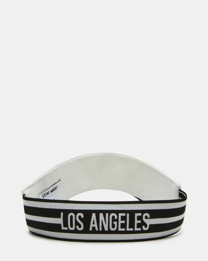 Broderet visir, hvid