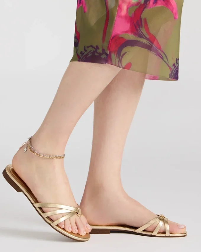 Calissi champagnefarvet læder