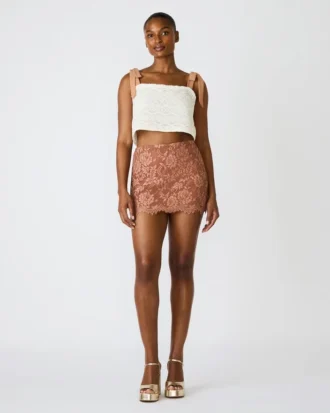 Cindi-nederdel Mocha Heather