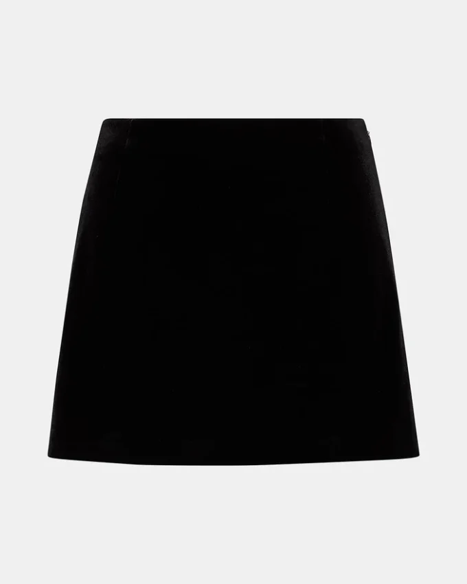 Cindi Velvet Skort Sort