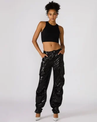 Duo Sequin Pant Black Duo Sequin Pant Black