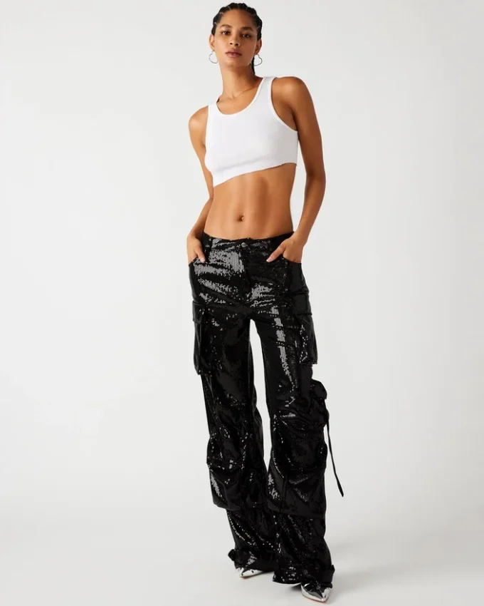 Duo Sequin Pant Black