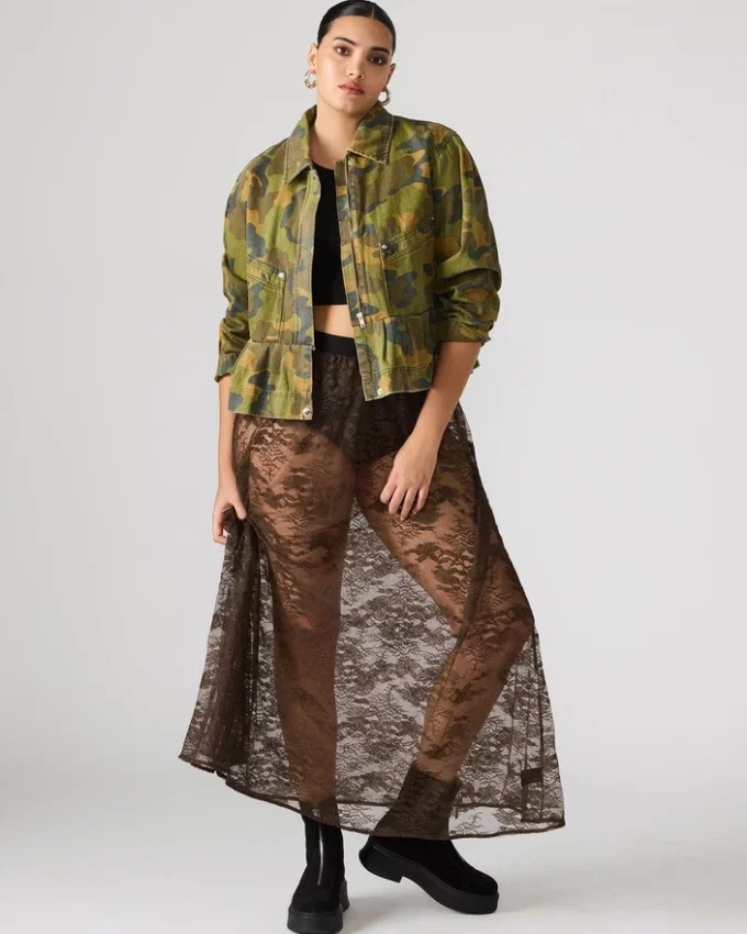 Gisela-nederdel i mørk espresso