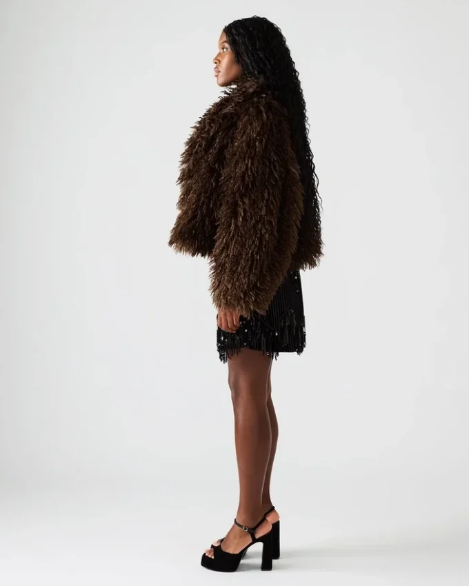 Inaya-frakke i mørk espresso