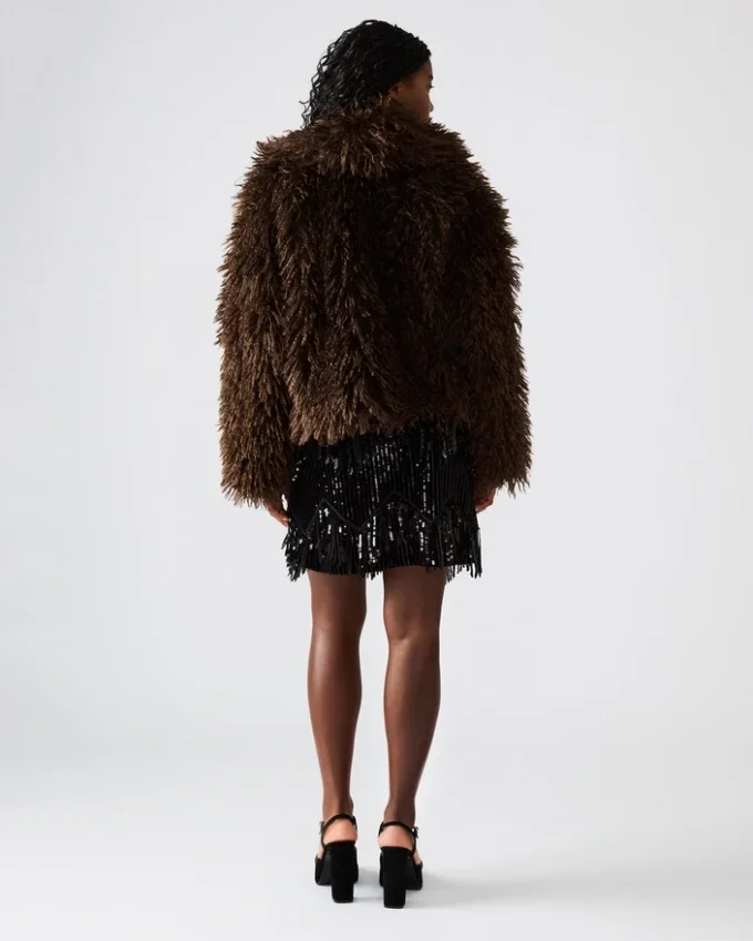 Inaya-frakke i mørk espresso