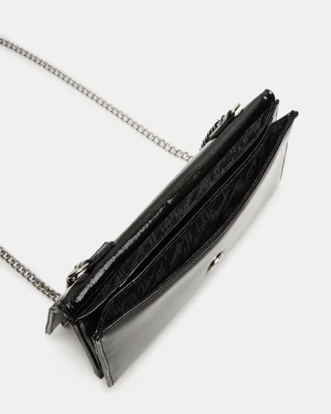 Juliana-taske i sort lak