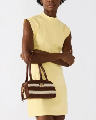 Lagune-taske i chokoladefarvet multi