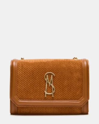 Larisa vævet taske i tobaksfarve