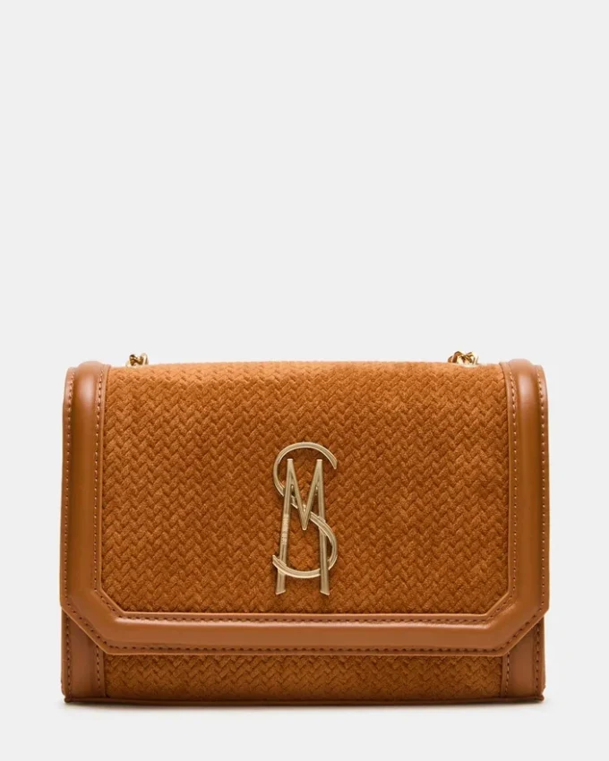 Larisa vævet taske i tobaksfarve