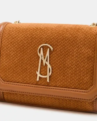 Larisa vævet taske i tobaksfarve