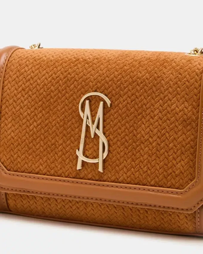 Larisa vævet taske i tobaksfarve