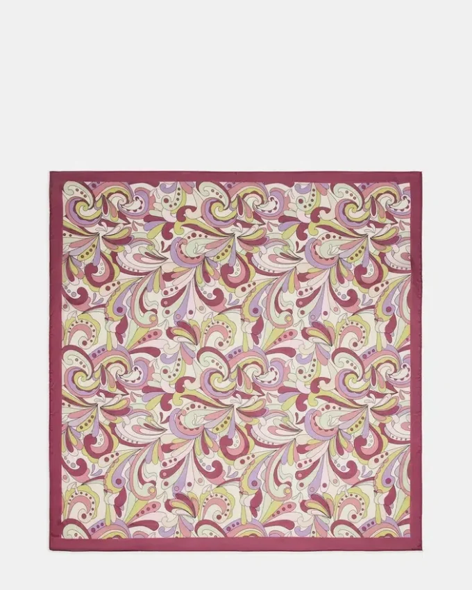 Lavendelprintet tørklæde