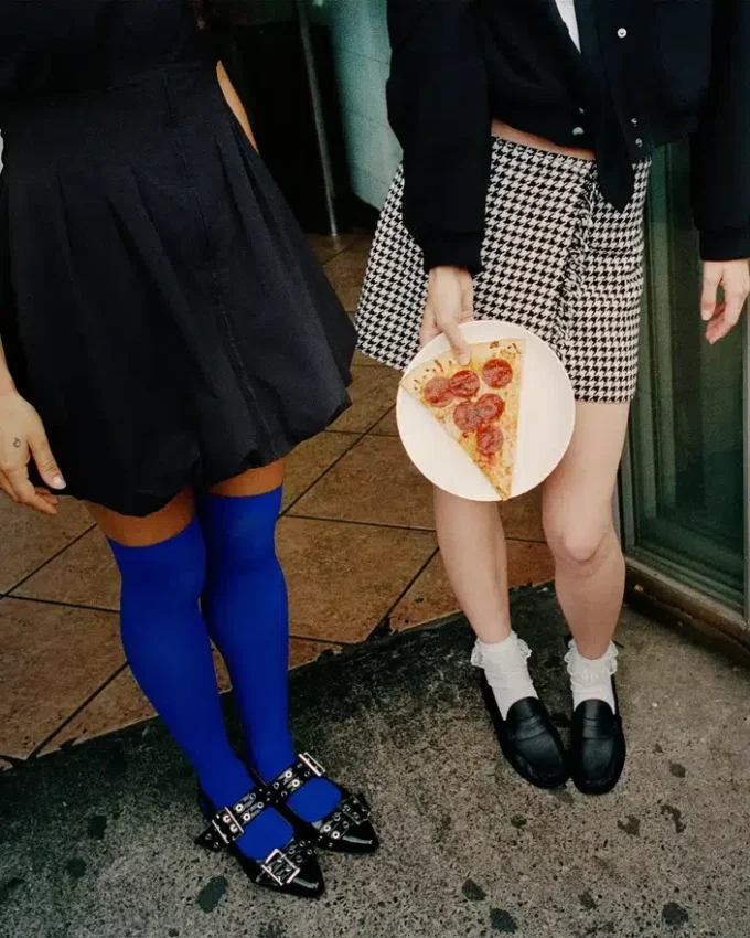 Leon nederdel sort/hvid