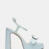 Liandra Buckle Blue Satin Liandra Buckle Blue Satin