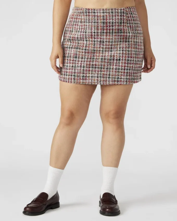 Mattea nederdel Rød Multi Mattea nederdel Rød Multi