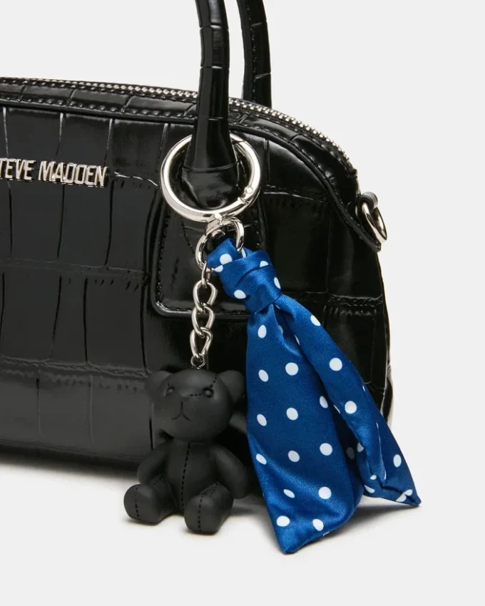 Melodie-taske i sort krokodilleskind