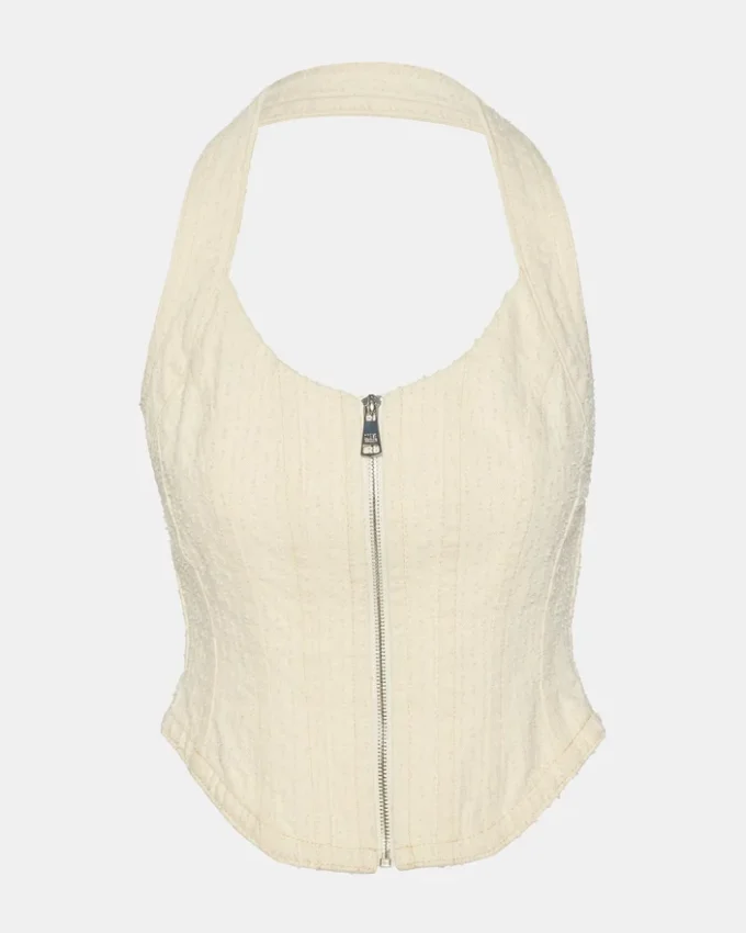 Natasha korsettop i naturfarve Natasha korsettop i naturfarve