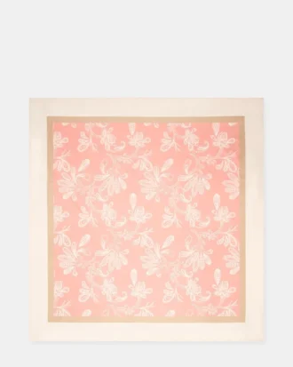 Paisley-satintørklæde i terrakotta