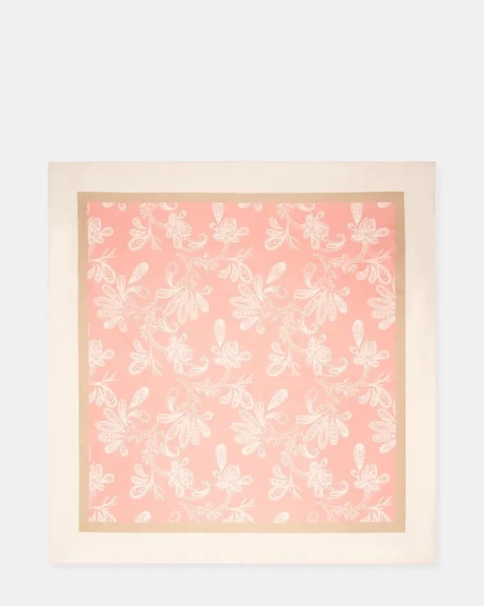 Paisley-satintørklæde i terrakotta