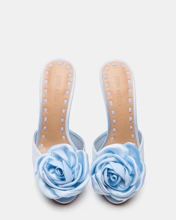 Priya Flower Blue Satin Priya Flower Blue Satin