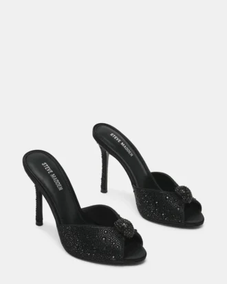 Priya sort med rhinestones