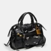 Riggs-taske med pynt, sort, distressed Riggs-taske med pynt, sort, distressed