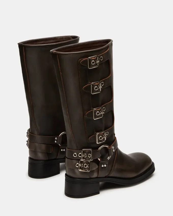 Rocky Brown Distressed Wide Calf