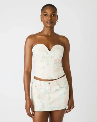 Roselia korsettop i ferskenbeige Roselia korsettop i ferskenbeige