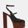 Scotlyn Stacked Black Leather