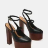 Scotlyn Stacked Black Leather