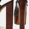 Scotlyn Stacked Black Leather