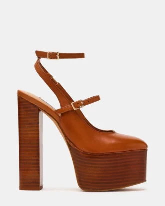 Scotlyn Stacked Tan Leather