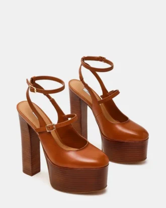 Scotlyn Stacked Tan Leather