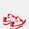 Skater Rød/Hvid Rhinestones